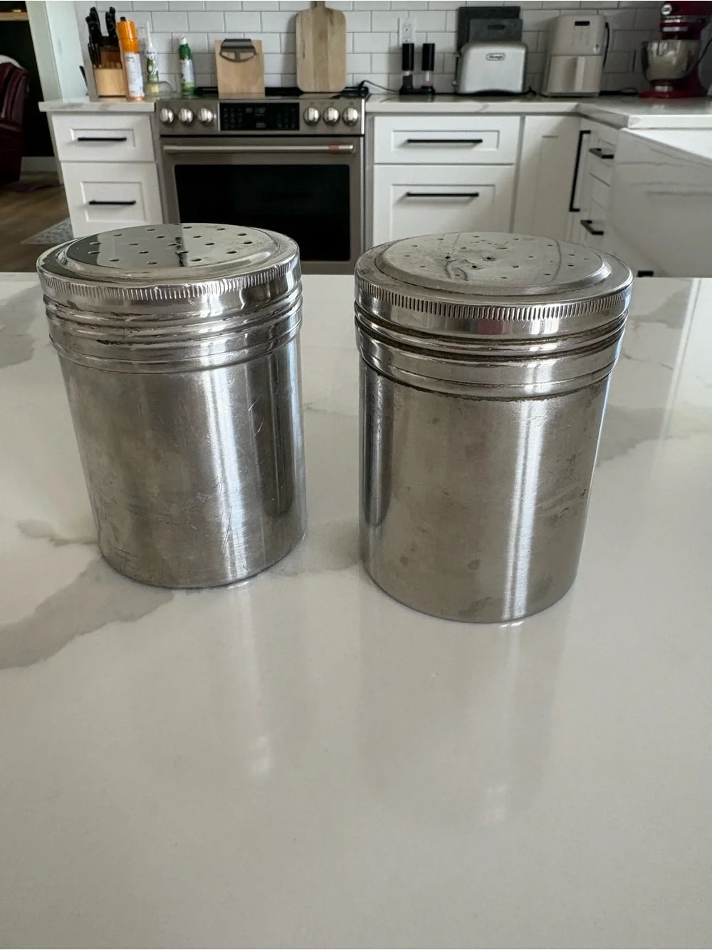 Vintage Williams Sonoma Stainless Steel Shaker Canisters Made in Japan Set